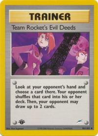 pokemon neo destiny 1st edition team rocket s evil deeds 103 105 1st edition