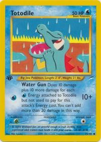 pokemon neo destiny 1st edition totodile 85 105 1st edition