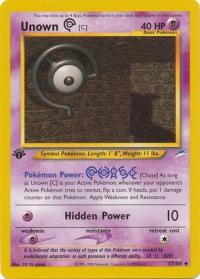 pokemon neo destiny 1st edition unown c 57 105 1st edition