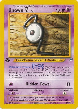 Unown G - 27-105 1st Edition