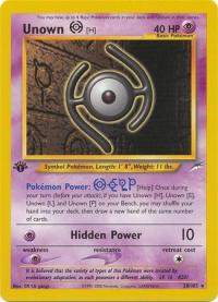 pokemon neo destiny 1st edition unown h 28 105 1st edition