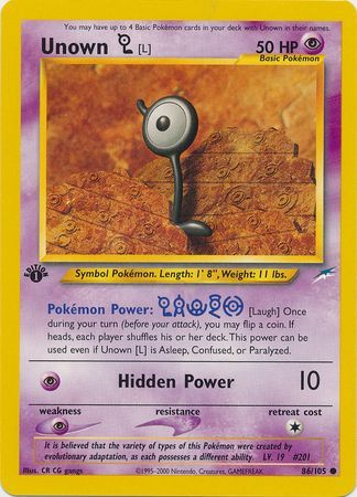 Unown L - 86-105 1st Edition