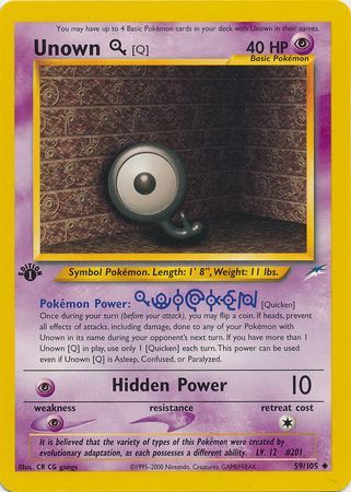 Unown Q - 59-105 1st Edition