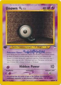 pokemon neo destiny 1st edition unown q 59 105 1st edition