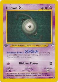 pokemon neo destiny 1st edition unown z 60 105 1st edition