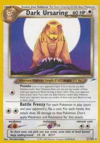 pokemon neo destiny dark ursaring 21 105