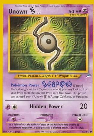 Unown S - 87-105