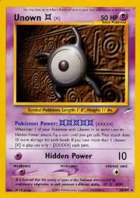 pokemon neo destiny unown x 30 105