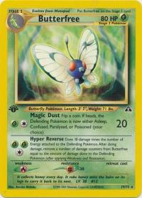 pokemon neo discovery 1st edition butterfree 19 75 1st edition