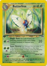 pokemon neo discovery 1st edition butterfree 19 75 1st edition