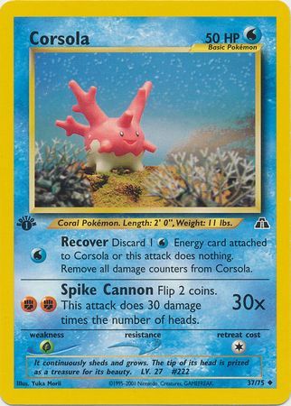 Corsola - 37-75 -1st Edition