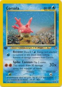 pokemon neo discovery 1st edition corsola 37 75 1st edition