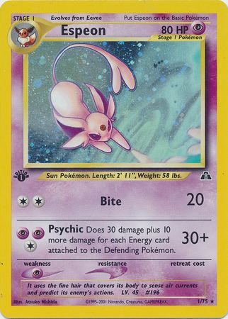 Espeon - 1-75 -1st Edition