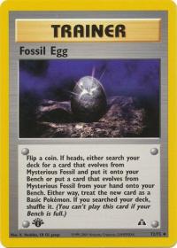pokemon neo discovery 1st edition fossil egg 72 75 1st edition