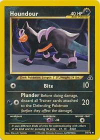 pokemon neo discovery 1st edition houndour 39 75 1st edition