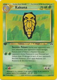 pokemon neo discovery 1st edition kakuna 41 75 1st edition