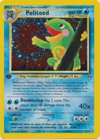 pokemon neo discovery 1st edition politoed 8 75 1st edition