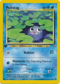 pokemon neo discovery 1st edition poliwag 62 75 1st edition