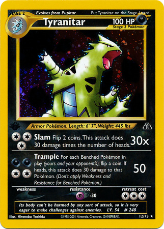 Tyranitar - 12-75 -1st Edition