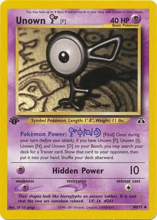 Unown F - 48-75 -1st Edition