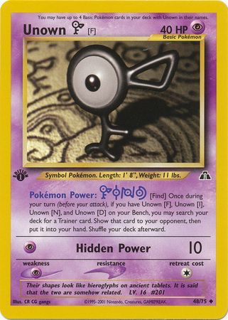 Unown F - 48-75 -1st Edition