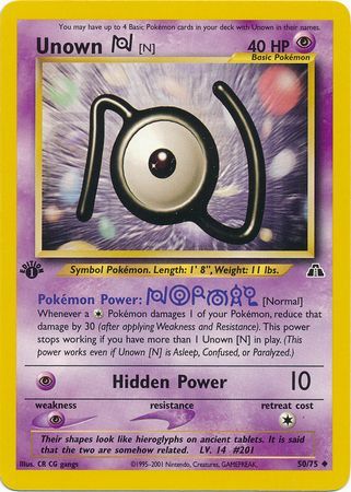 Unown N - 50-75 -1st Edition