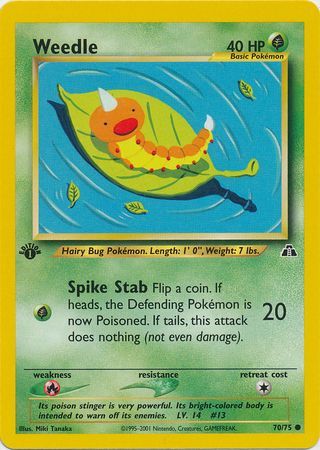 Weedle - 70-75 -1st Edition
