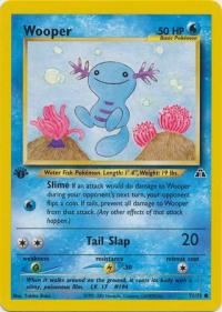 pokemon neo discovery 1st edition wooper 71 75 1st edition