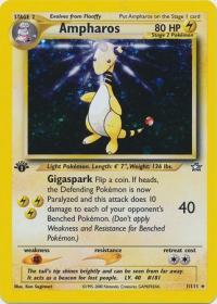 pokemon neo genesis 1st edition ampharos 1 111 1st edition