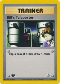 pokemon neo genesis 1st edition bill s teleporter 91 111 1st edition