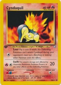 pokemon neo genesis 1st edition cyndaquil 56 111 1st edition