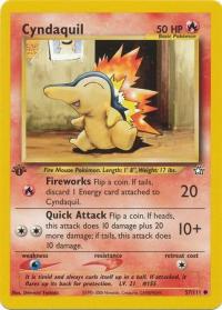 pokemon neo genesis 1st edition cyndaquil 57 111 1st edition