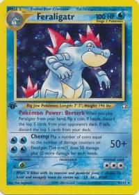 pokemon neo genesis 1st edition feraligatr 4 111 1st edition