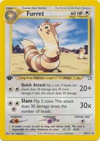 pokemon neo genesis 1st edition furret 35 111 1st edition