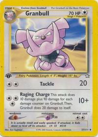 pokemon neo genesis 1st edition granbull 37 111 1st edition