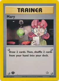 pokemon neo genesis 1st edition mary 87 111 1st edition