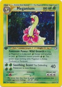 pokemon neo genesis 1st edition meganium 11 111 1st edition