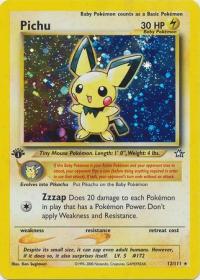 pokemon neo genesis 1st edition pichu 12 111 1st edition