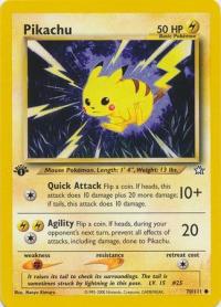 pokemon neo genesis 1st edition pikachu 70 111 1st edition