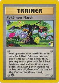 pokemon neo genesis 1st edition pokemon march 102 111 1st edition