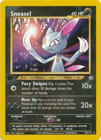 pokemon neo genesis 1st edition sneasel 25 111 1st edition