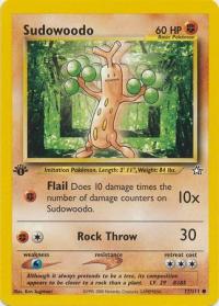 pokemon neo genesis 1st edition sudowoodo 77 111 1st edition