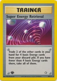 pokemon neo genesis 1st edition super energy retrieval 89 111 1st edition