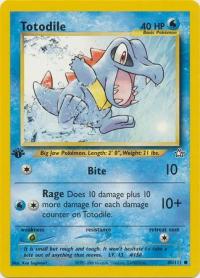 pokemon neo genesis 1st edition totodile 80 111 1st edition