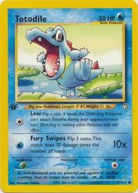 pokemon neo genesis 1st edition totodile 81 111 1st edition