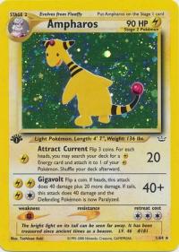 pokemon neo revelation 1st edition ampharos 1 64 1st edition