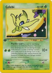pokemon neo revelation 1st edition celebi 16 64 1st edition