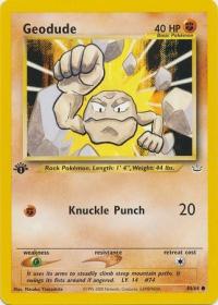 pokemon neo revelation 1st edition geodude 44 64 1st edition