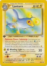 pokemon neo revelation 1st edition lanturn 32 64 1st edition