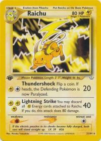 pokemon neo revelation 1st edition raichu 21 64 1st edition